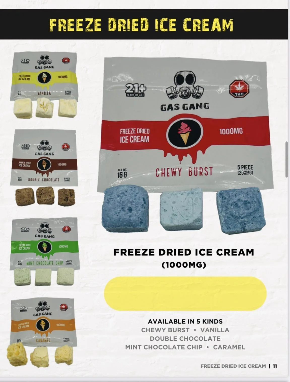 Gas Gang Freeze Dried Ice Cream 1000mg